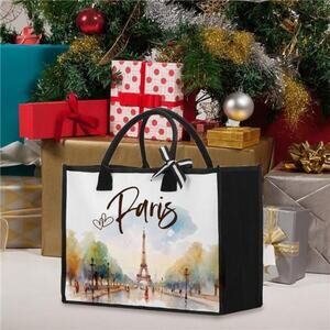Paris Eiffel Tower Tote Bag for Women – Gift for Christmas, Mother’s Day & More